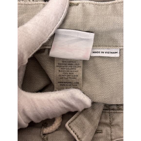 Birdwell Beach Britches Pants 30 x 28 Men Gray Herringbone Twill Utility Fatigue - Picture 7 of 7